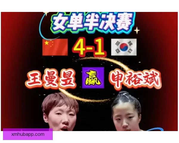 王曼昱逆转申裕斌夺胜握拳庆祝马琳指天对手笑容满面